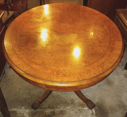 Victorian Inlaid Oval Walnut Centre Table