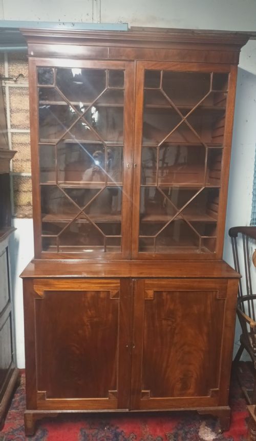 Regency Mahogany Bookcase Cabinet