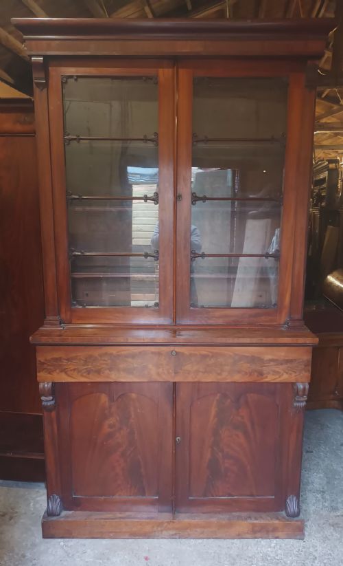 REGENCYEARLY VICTORIAN MAHOGANY LIBRARY BOOKCASE - ADDITIONAL PHOTO 1