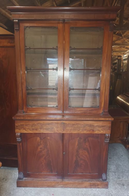 REGENCYEARLY VICTORIAN MAHOGANY LIBRARY BOOKCASE - ADDITIONAL PHOTO 3