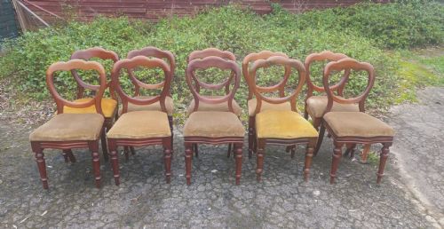 10 Late Victorian Dining Chairs