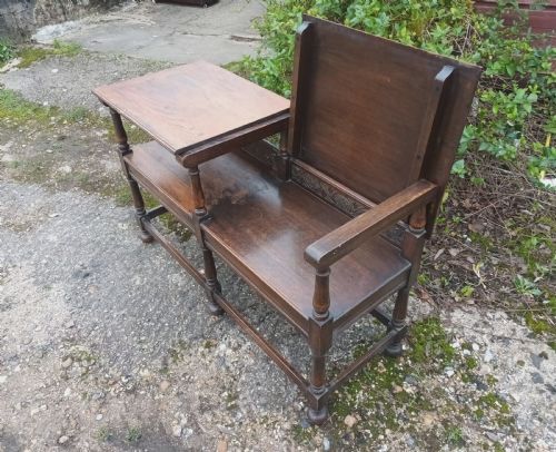 Unusual Double Fold Down Hall Seat.