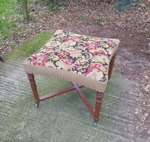 Tapestry Wool Work Centre Table Stool.