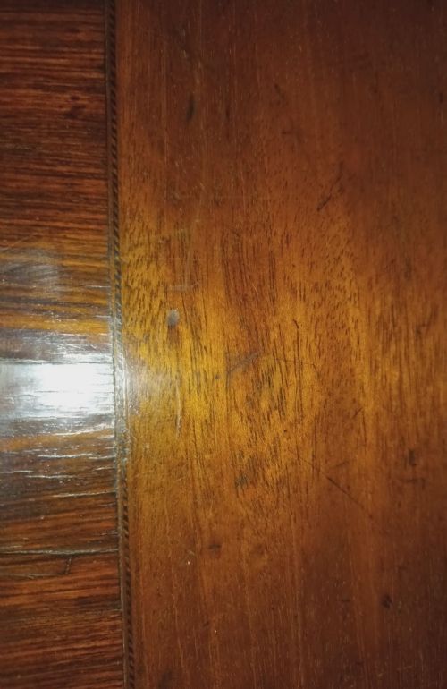 USEFUL INLAID MAHOGANY DWARF LINEN PRESS CUPBOARD WARDROBE - ADDITIONAL PHOTO 4