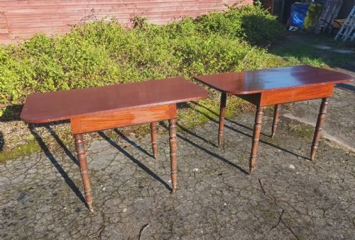 Pair of Regency Mahogany Hall Side Tables.