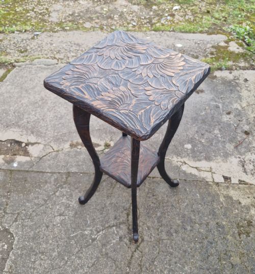 Carved Liberty's Japanese 2 Tier Table - Used in the Series "The Crown".
