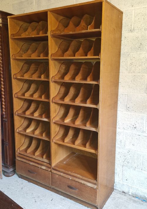 Oak Shoe Haberdashery Shop Cabinet.