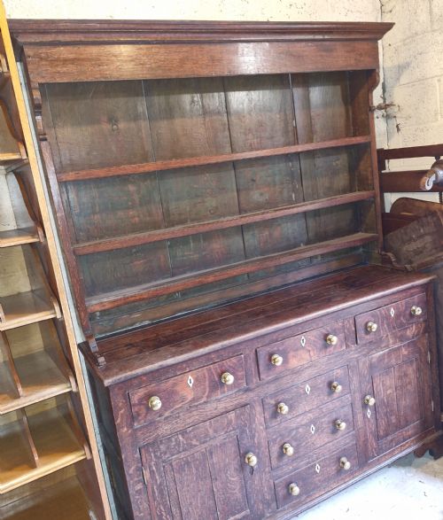 EARLY 19TH CENTURY OAK 2 PART WELSH DRESSER - ADDITIONAL PHOTO 6