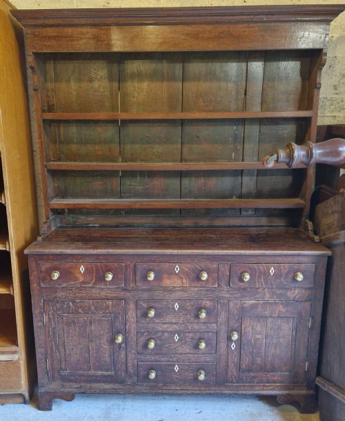 EARLY 19TH CENTURY OAK 2 PART WELSH DRESSER - ADDITIONAL PHOTO 8