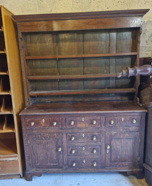 EARLY 19TH CENTURY OAK 2 PART WELSH DRESSER - ADDITIONAL PHOTO 11