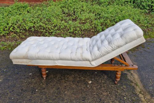 Late Victorian Campaign Bed or (Large Centre Stool Coffee Table).