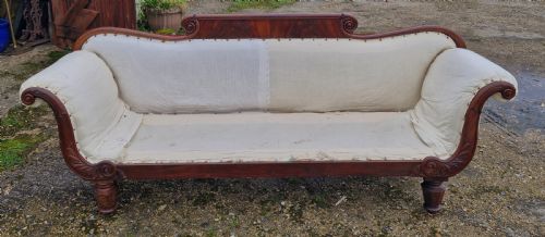 Large William IV Mahogany Framed Country House Sofa.