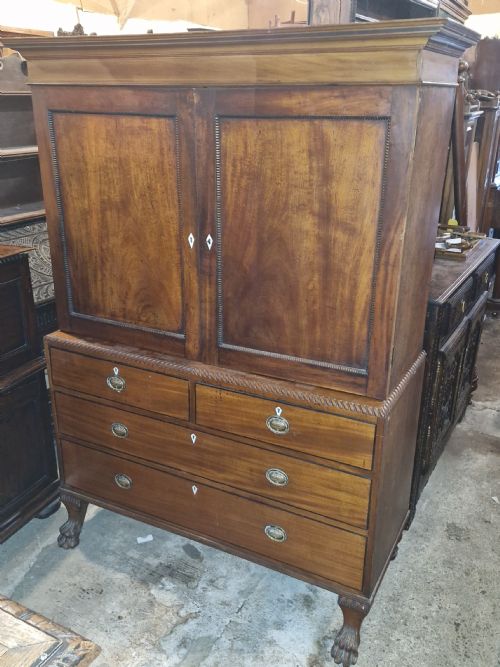 Early 19th Century American 2 Part Cupboard.