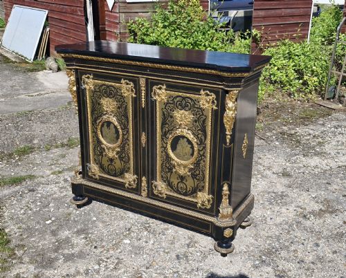 English Victorian Gilt Metal Mounted 2 Door Cab