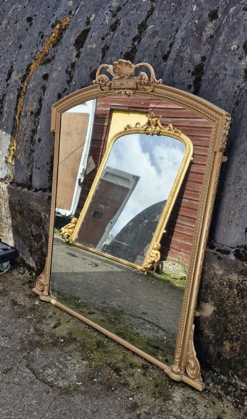 19th Century Overmantel Mirror.