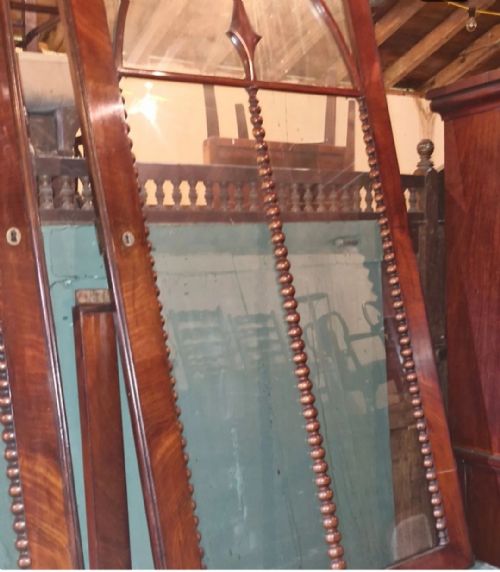LARGE MID 19TH CENTURY MAHOGANY BOOKCASE CABINET - ADDITIONAL PHOTO 11