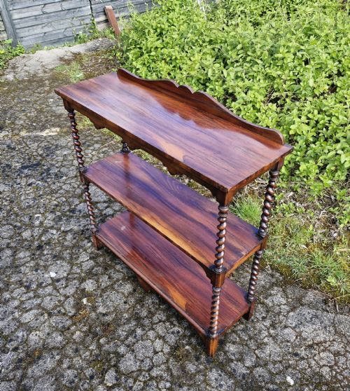 Early Victorian Goncalo Alves Open Bookcase.