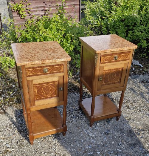 PAIR OF FRENCH BEDSIDE CABINETS - ADDITIONAL PHOTO 3