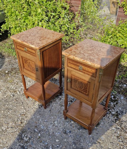 PAIR OF FRENCH BEDSIDE CABINETS - ADDITIONAL PHOTO 6