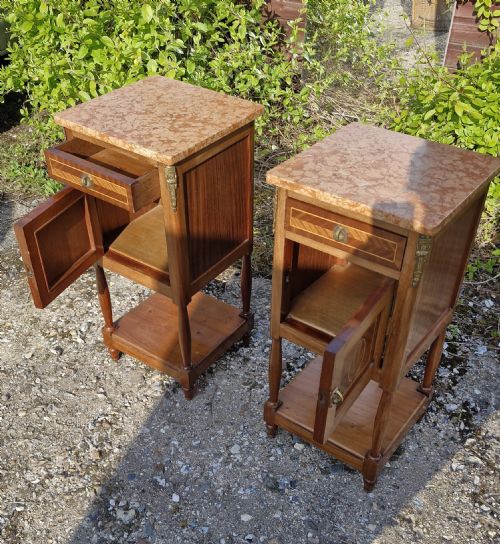 PAIR OF FRENCH BEDSIDE CABINETS - ADDITIONAL PHOTO 7
