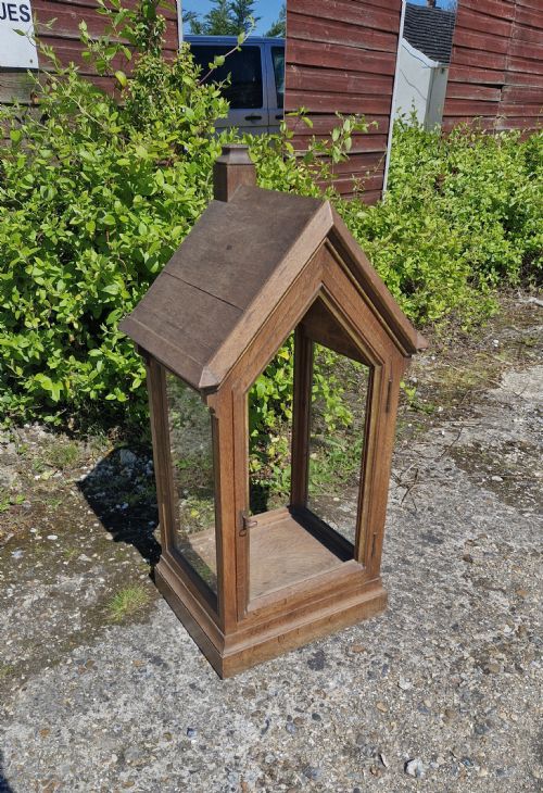 Very Unusual Mid 19th Century Oak Display Cabinet