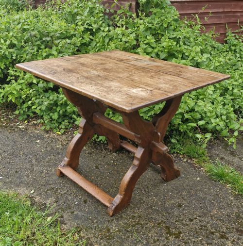 Late 19th Century Swiss Tavern Side Table.