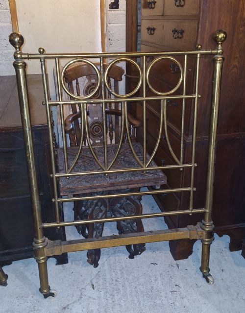 GOOD VICTORIAN BRASS SINGLE BED BY R W WINFIELD - ADDITIONAL PHOTO 2