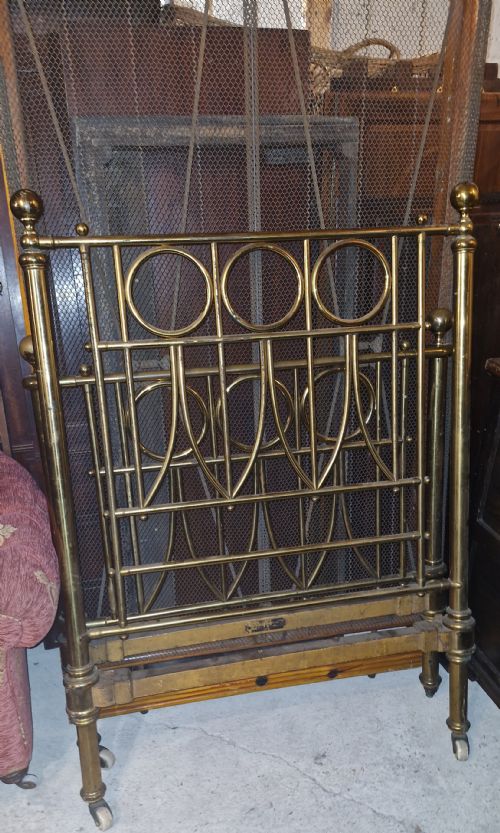 GOOD VICTORIAN BRASS SINGLE BED BY R W WINFIELD - ADDITIONAL PHOTO 4