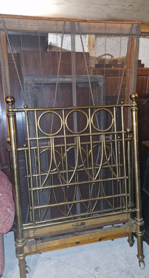 GOOD VICTORIAN BRASS SINGLE BED BY R W WINFIELD - ADDITIONAL PHOTO 5