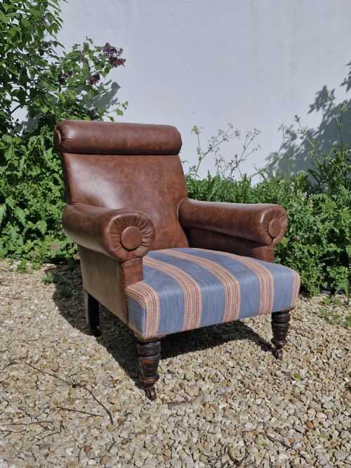 Edwardian Upholstered Armchair.
