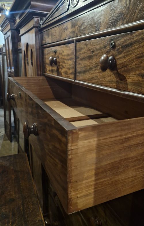 GOOD EARLY VICTORIAN MAHOGANY SENTRY BOX COMBINATION WARDROBE - ADDITIONAL PHOTO 4