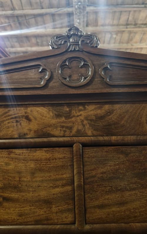 GOOD EARLY VICTORIAN MAHOGANY SENTRY BOX COMBINATION WARDROBE - ADDITIONAL PHOTO 8