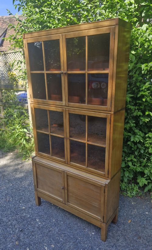 MAHOGANY 3 SECTION MINTY STYLE SECTIONAL BOOKCASE - ADDITIONAL PHOTO 2