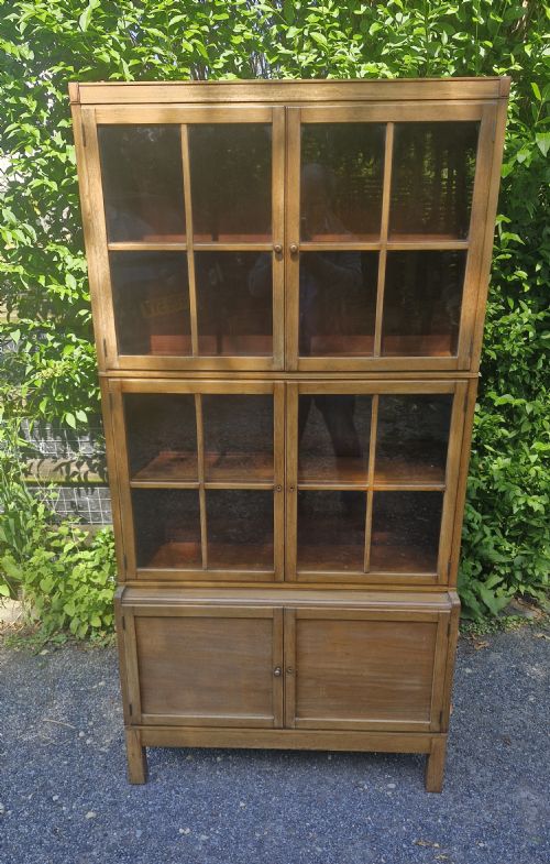 MAHOGANY 3 SECTION MINTY STYLE SECTIONAL BOOKCASE - ADDITIONAL PHOTO 3