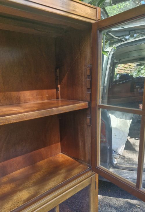 MAHOGANY 3 SECTION MINTY STYLE SECTIONAL BOOKCASE - ADDITIONAL PHOTO 4
