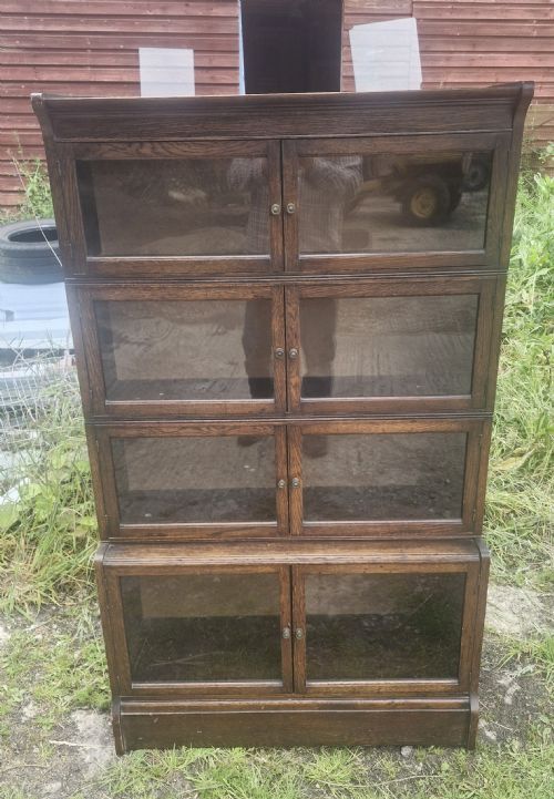 Oak 4 Section "Oxford" Sectional Bookcase.