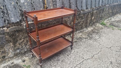 Mid Victorian Mahogany Serving Trolley.
