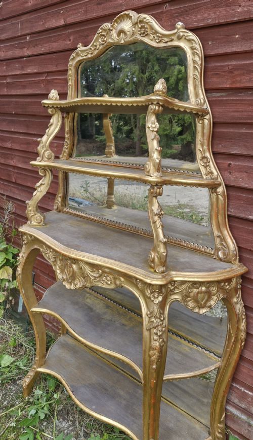 Late 19th Century Gilt Etagere.
