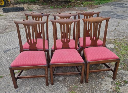 Set of 6 Georgian Mahogany Dining Chairs.