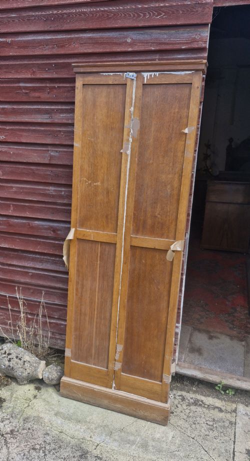 EARLY 20TH CENTURY OAK FRAMED TRIPLE SHOP DRESSING MIRROR - ADDITIONAL PHOTO 4