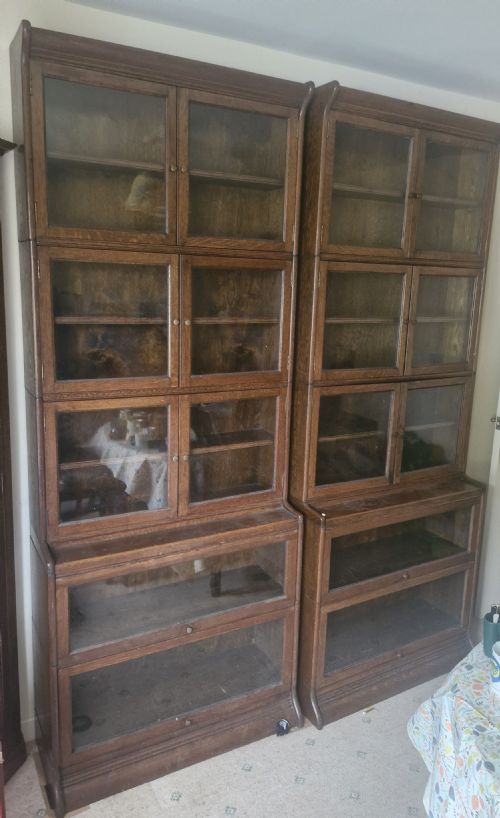 Pair of Globe Wernicke/minty Design Bookcase Cabinets.
