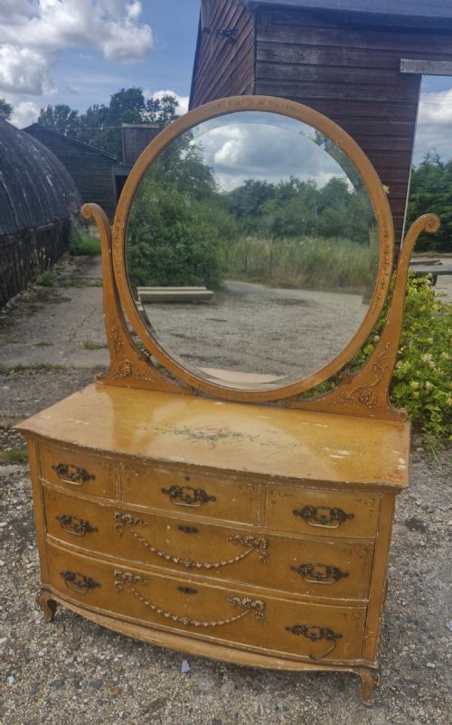 Large Original Painted Dressing Chest.
