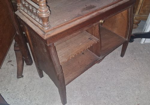 LATE VICTORIAN OAK WRITING BUREAU DESK - ADDITIONAL PHOTO 8