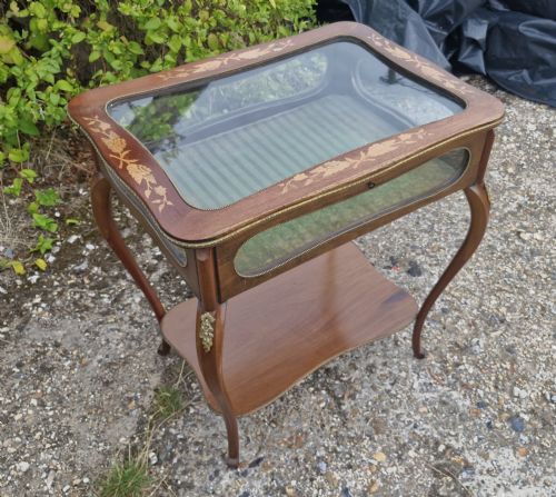EDWARDIAN INLAID BIJOUTERIE DISPLAY TABLE - ADDITIONAL PHOTO 4