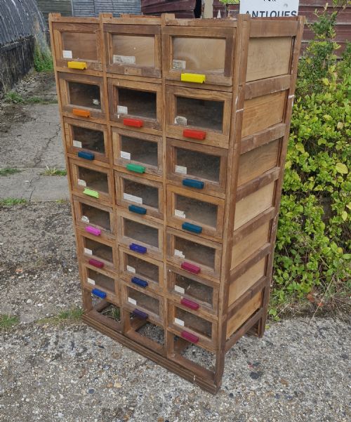 Oak Haberdashery Cabinet.