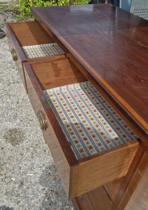 EDWARDIAN INLAID MAHOGANY CHEST OF DRAWERS - ADDITIONAL PHOTO 1
