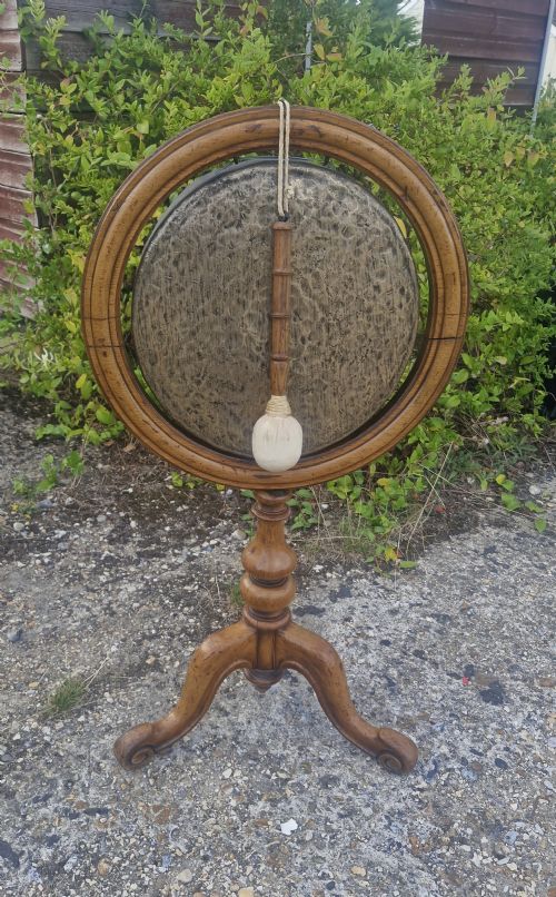 Victorian Golden Oak Dinner Gong.