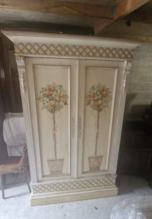 Painted and Decorated (Knock Down) 2 Door Wardrobe.