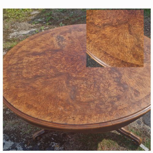 19th Century Burr Walnut and Banded Centre Table.