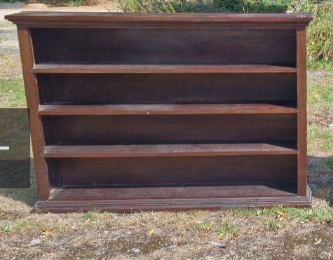 Mahogany Open Front Bookcase.